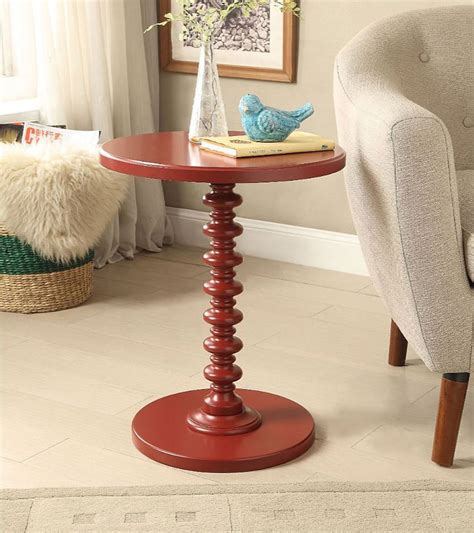 Acton Accent Table Red Acme Furniture Furniture Cart