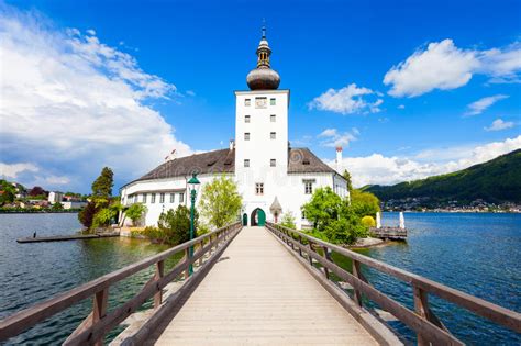 Schloss Ort Ort Castle On Traunsee Lake Traun Gmunden Austria