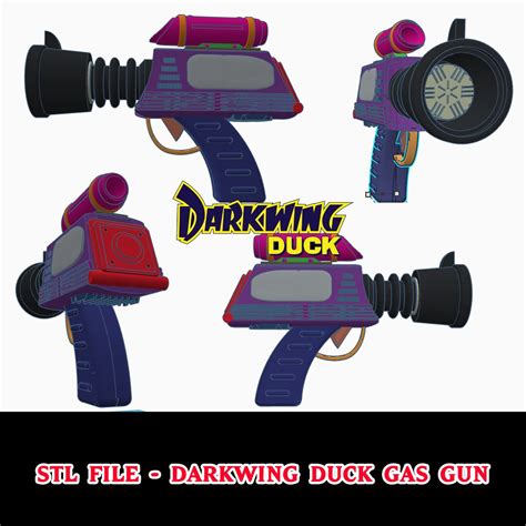 Stl Files 3d Printing Darkwing Duck Gas Gun Modern Variant Etsyde