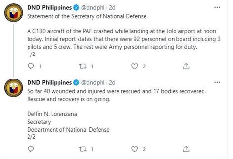 Filipinler Savunma Bakanl Askeri U Ak Kazas Nda L Haberler