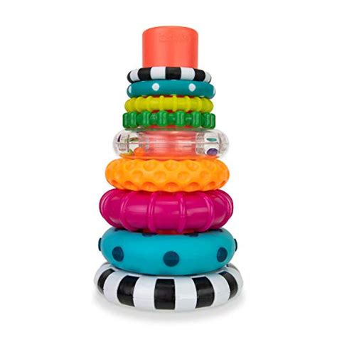 Sassy Stacks Of Circles Stacking Ring Stem Learning Toy Age 6 Months