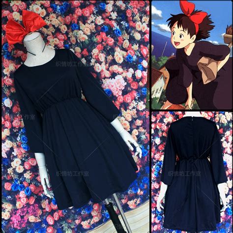 Kikis Delivery Service Kiki Cosplay Dress Party Cos Costume Full Set