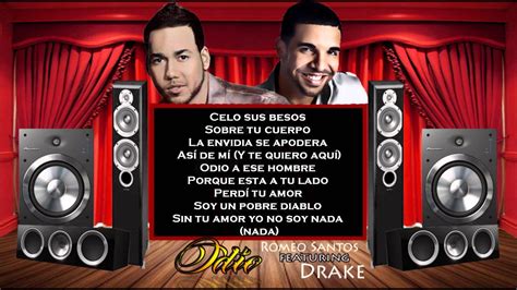 Odio Letra Hd Romeo Santos Feat Drake Youtube