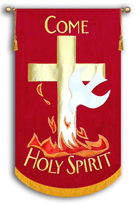 Come Holy Spirit Dove Church Pentecost Banner