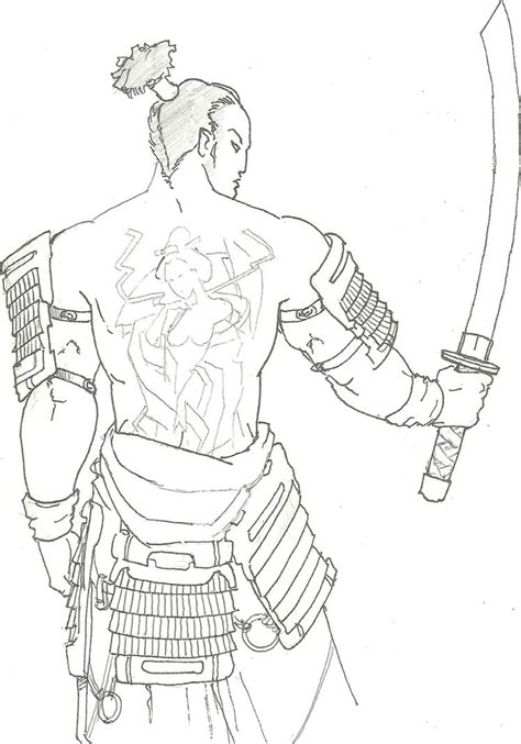 Sketch Samurai With Tattoo By Samael1103 On Deviantart
