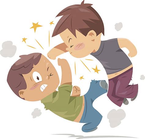 Fighting Kids Cartoon Stock Photos Pictures And Royalty Free Images Istock