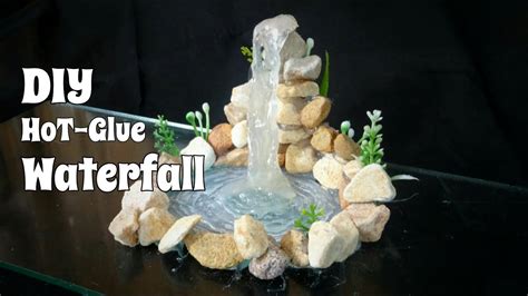 Diy Mini Waterfallusing Hot Glue Youtube