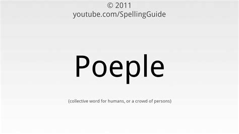 How To Spell People Youtube