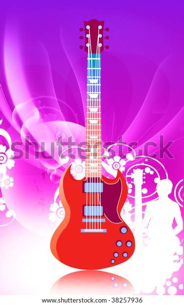 Illustration Guitar Music Notes Stock Illustration 38257936 Shutterstock