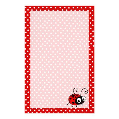 Cute Ladybug Writing Paper