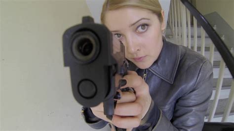 women officer agent shooting gun weapon Stock Video Footage 00:09 SBV ...