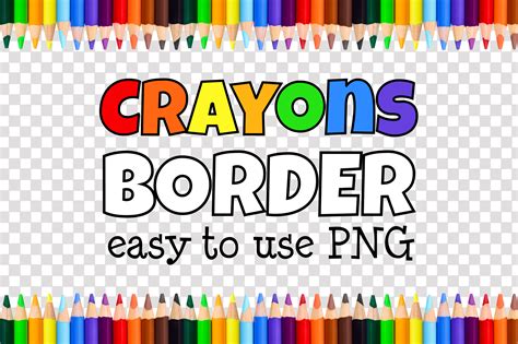 Crayons Rainbow Craft Border Frame Png Graphic By Sany O Creative