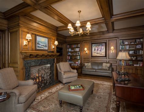 Old World Manor Library Traditional Home Office Columbus By