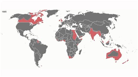 Territorial Evolution Of The British Empire Youtube