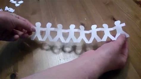 How To Make An Origami Chain Of People Youtube