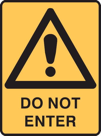 Warning Signs Do Not Enter Seton Australia