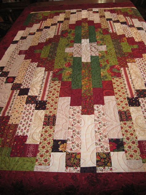 Christmas Quilt Made From Jelly Roll Jellyroll Quilts Bargello