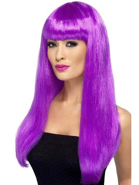 26 Purple Babelicious Long Hair Women Adult Halloween Wig Costume