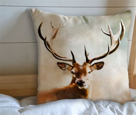 Deer Wonderfull Painting Pillow Case Cover Custom Cushion Bedroom