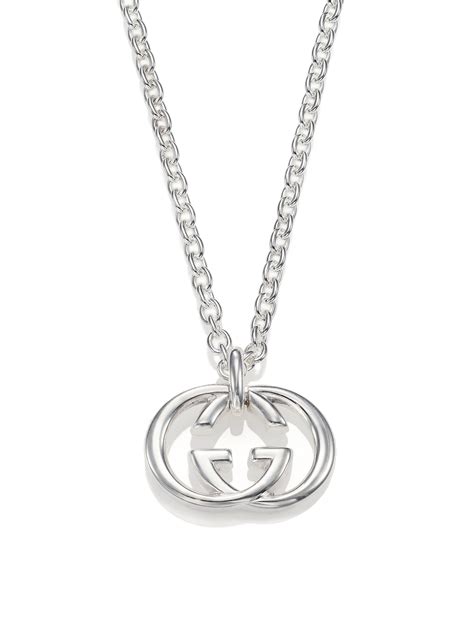 Gucci Gg Silver Pendant Necklace In Metallic For Men Lyst