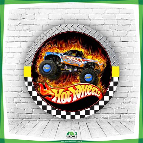 Painel Redondo Hot Wheels Adecore Tecidos