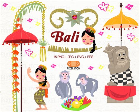 Bali Clip Art Summer Clipart Holiday Clipart Travel