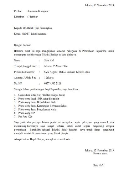 Untuk mendapatkan informasi lengkap seputar lowongan kerja di alfamart maka anda bisa tanyakan kepada karyawan yang ada di alfamart, tanya saja. Cara Membuat Surat Lamaran Kerja Di Pabrik Roti - Contoh ...