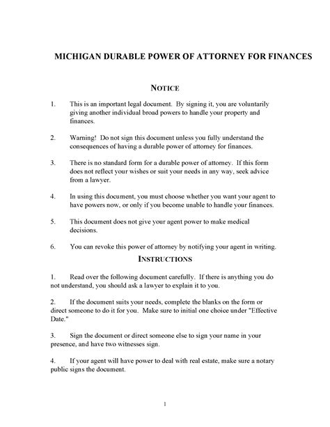 Free Fillable Michigan Power Of Attorney Form Pdf Templates Gambaran
