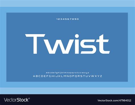 Twist Sporty Alphabet Fonts Royalty Free Vector Image
