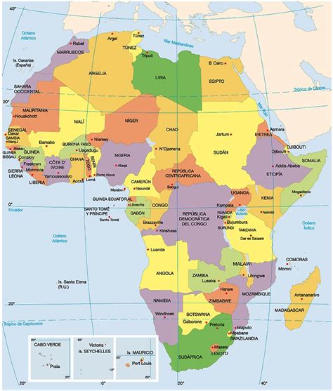 Mapa mudo político de áfrica. Sociales: Mapa Africa politico
