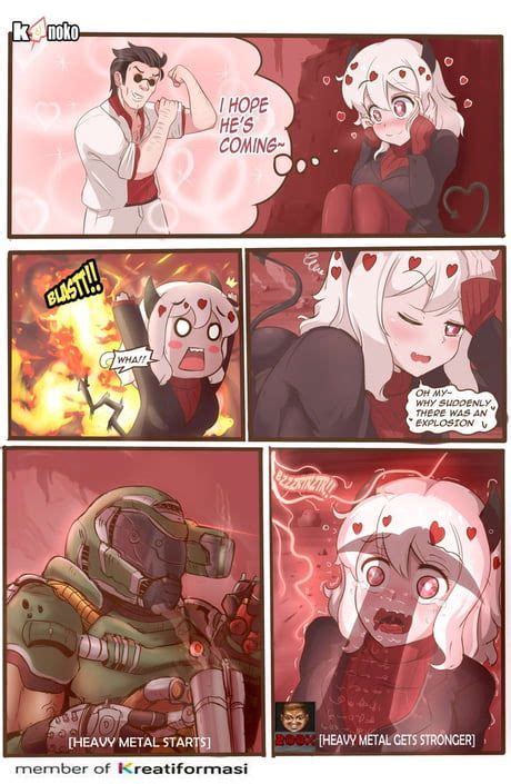 Doomslayer X Crossover In 2021 Anime Funny Anime Memes Funny Anime
