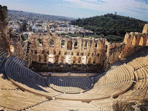 Teatro Di Dioniso V Secolo Ac Greciaatene Grecia Atene Acropoli