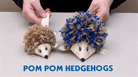 Pom Pom Hedgehog How To Make 2 Color Pom Poms Super Easy Pom Pom