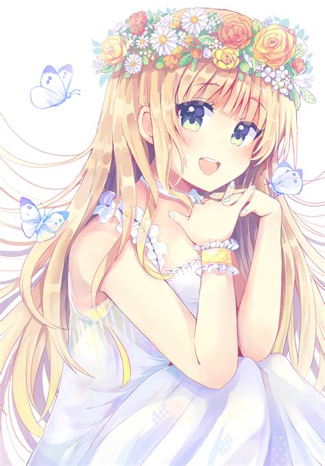 Anime Girl Butterflies Art Id 110878