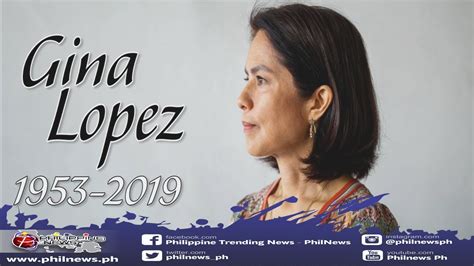 gina lopez former denr sec passed away at the age of 65 philnews ph youtube
