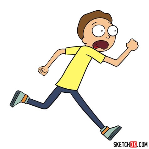 Capture The Essence Of Motion How To Draw Running Morty Smith