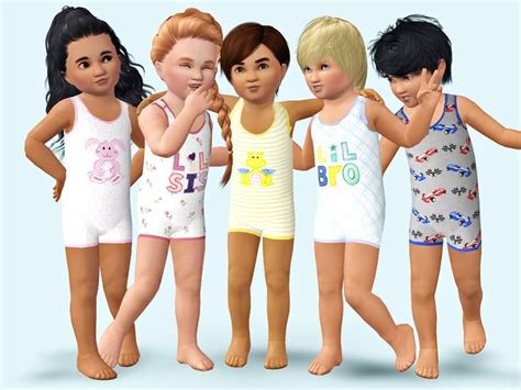Wimmies Sleeveless Summer Bodysuit Sims 4 Toddler Sims 4 Children