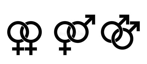gender identity symbols for homosexuality and heterosexuality stock vector illustration of