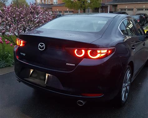 2019 Mazda 3 Tail Lights At Night Mazda3