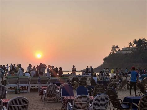 Sunset Of Baga Beach Goa Beach Hotels Relaxing Vacations Tourism