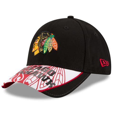 Chicago Blackhawks New Era Logo Scramble 9forty Adjustable Hat Black