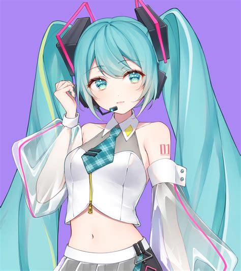 Drawing Kanon Hatsune Miku Vocaloid Absurdres Highres Girl Aqua Eyes Aqua Hair Aqua