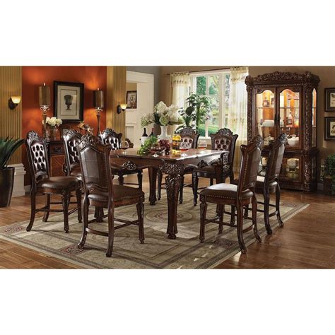 Acme Furniture Vendome 62025 Counter Height Dining Table With Carved