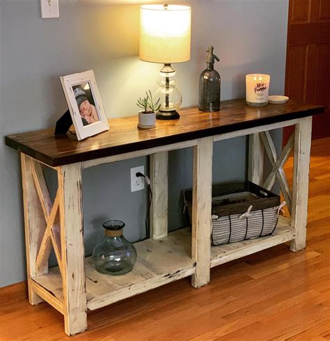 Rustic X Console Table Rustic Console Tables Diy Home Decor Rustic