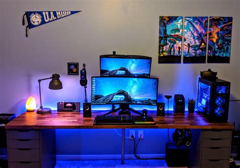 Ikea Plant Home Studio Desk Gaming Room Setup Home Office Setup