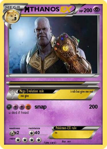 Pok Mon Thanos Snap My Pokemon Card