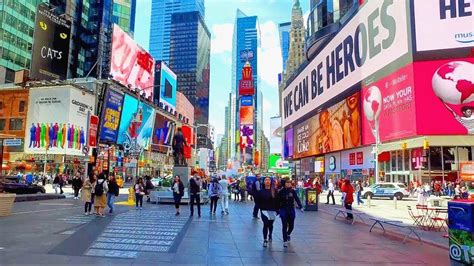 New York City Walking Tour Times Square Youtube
