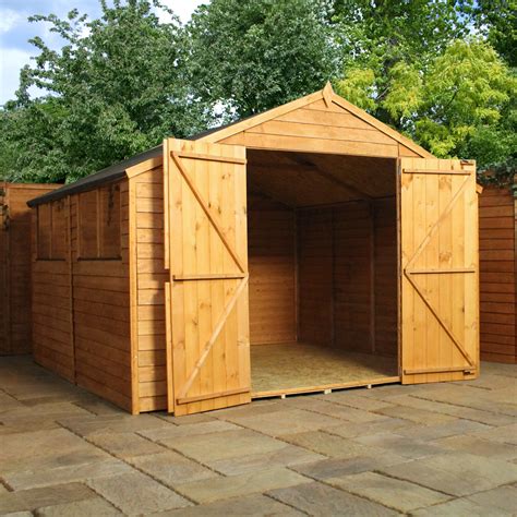 Mercia Garden Products 10 X 10 Wooden Overlap Apex Storage Shed