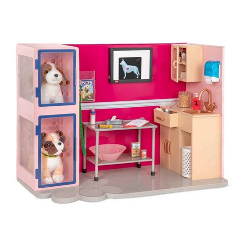 Our Generation Healthy Paws Vet Clinic Playset In Pink With Electronics