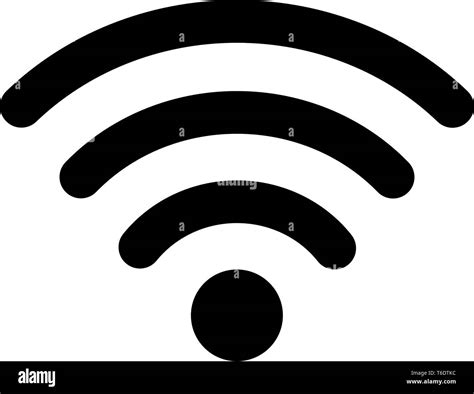Wifi Icon For Wireless Internet Or Network Connection Signal Stock